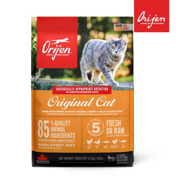 오리젠 고양이 사료 오리지널 캣 1.8kg+월간통살 1p+캣쵸 1p