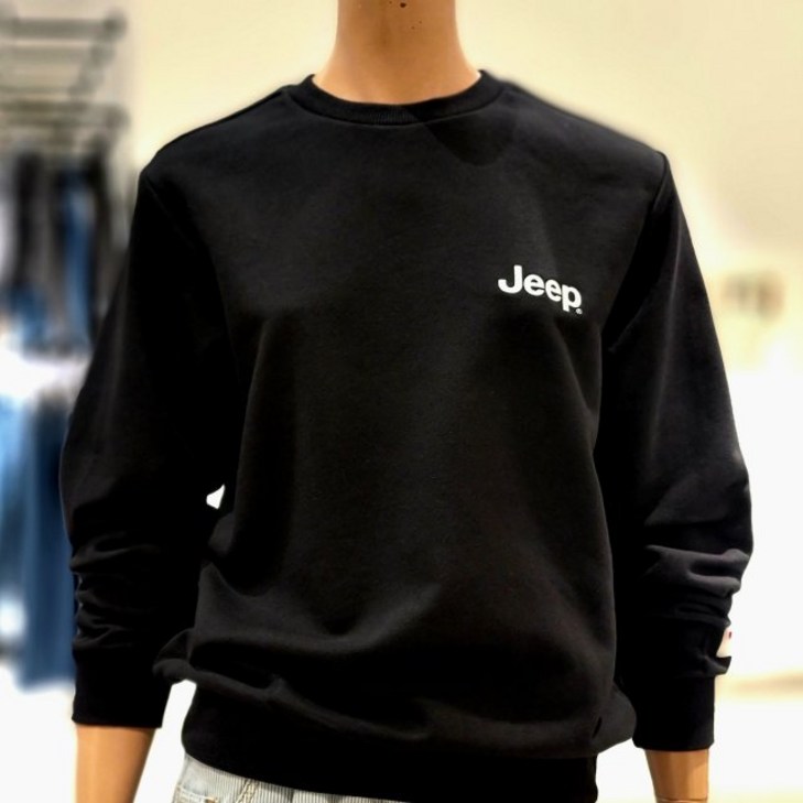 지프 NC불광점  한정 특가 65 할인  남여공용 JEEP 스몰로그 맨투맨티셔츠  JN6TSU871