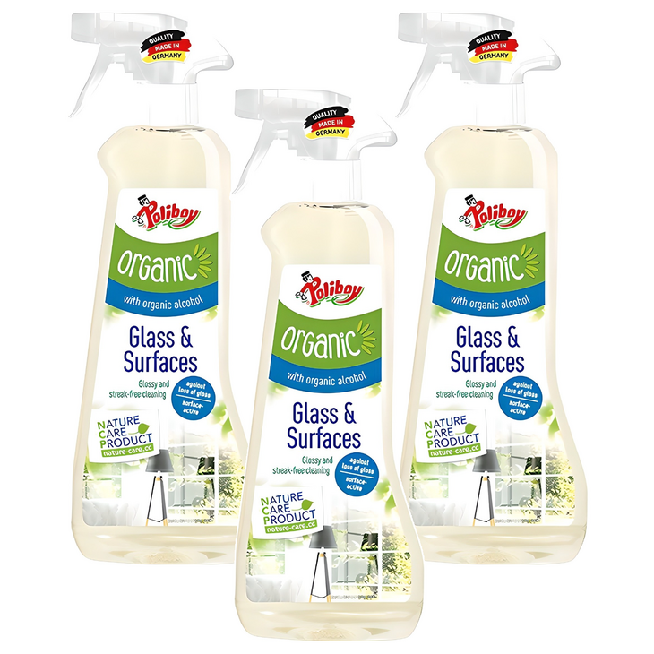 폴리보이 오가닉 유리 앤 거울 클리너, 500ml, 3개