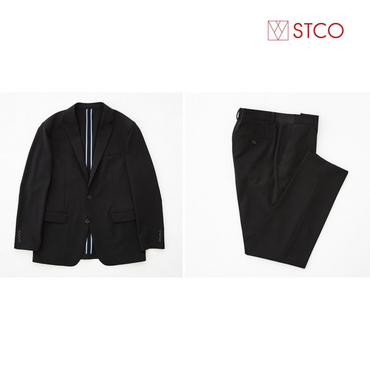 여름 STCO 에스티코 릴렉스핏 정장세트 블랙