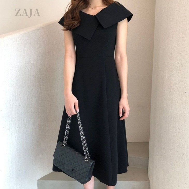 ZAJA 여성 여름 원피스 정장 슬림핏 민소매 하객룩 오피스룩 원피스