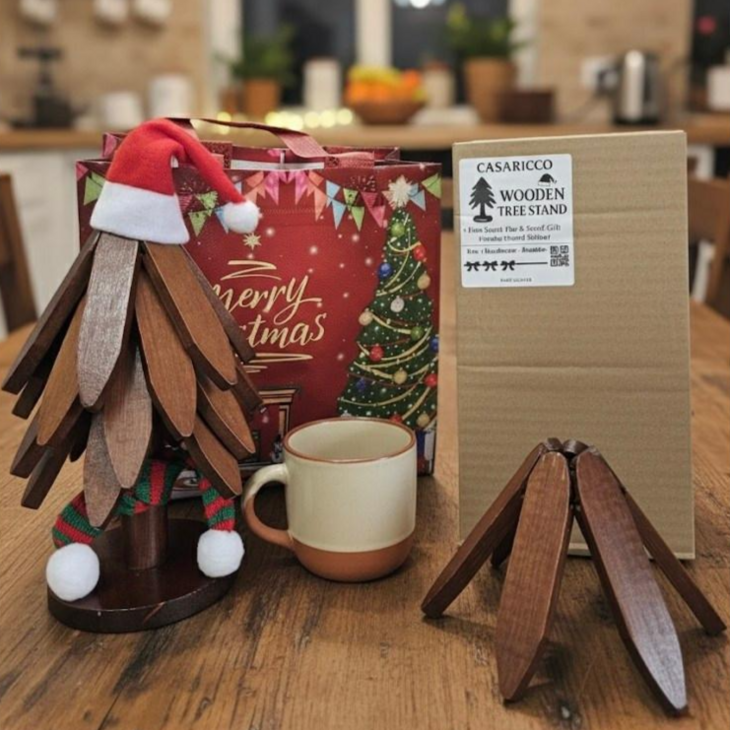까사리꼬 우드무드 크리스마스 트리 냄비받침