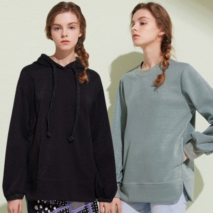 르오트 2SET 홈쇼핑방송르오트LeOT 글리터 스웨트셔츠 2종세트