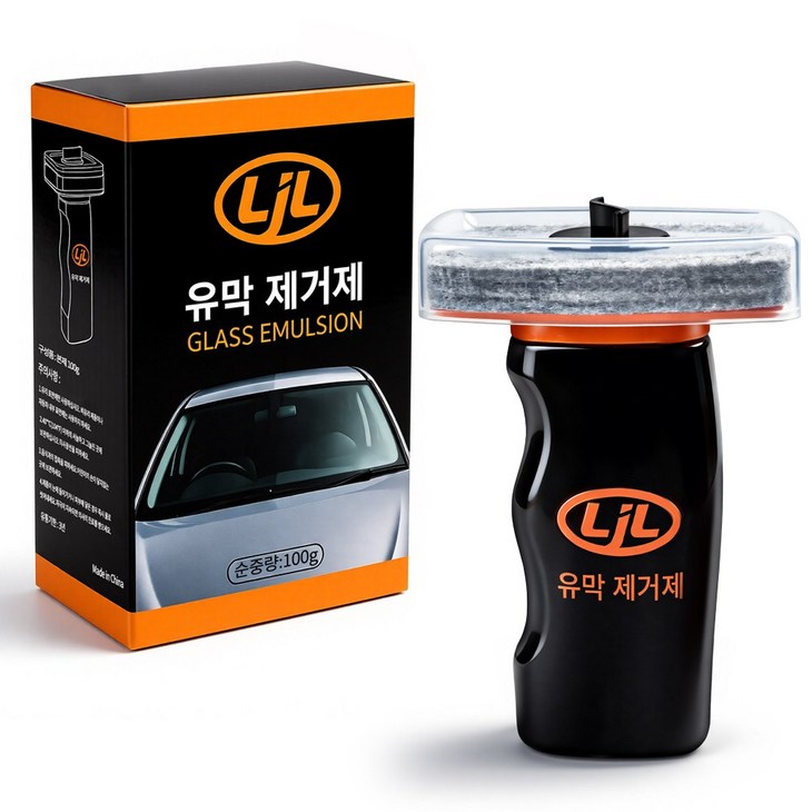 LJL유막 제거제 자동차 유막 유리 물때 제거 이지 그립형 강력한 유막제거제, 1개, 100g