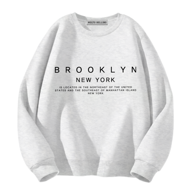 몰토벨리노 브룩클린뉴욕 스탠다드 맨투맨 티셔츠