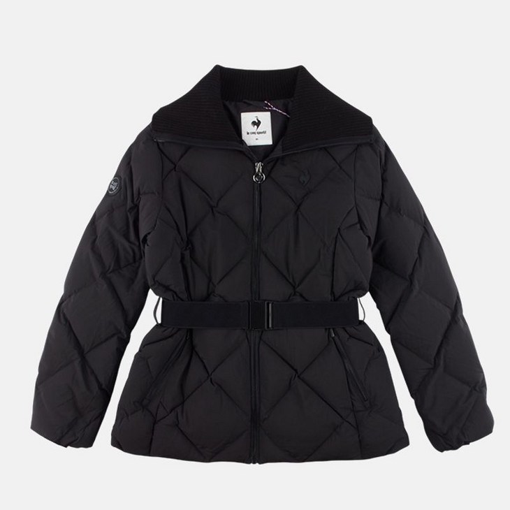 르꼬끄 여성 슬림핏 벨트 튜브 다운 자켓 블랙 QP422ODJO5