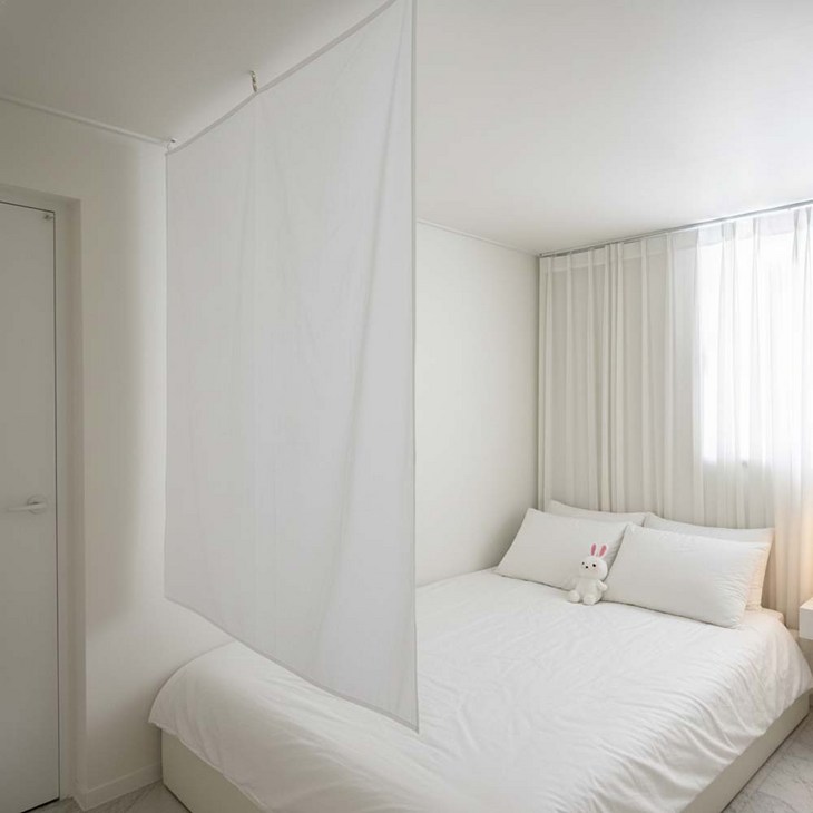 유스몰 광목 패브릭 파티션  벽지 핀 3p