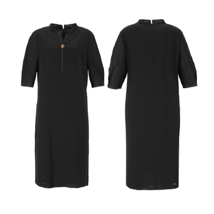 아이잗바바 옆주름 블랙원피스 BR6E0OP621