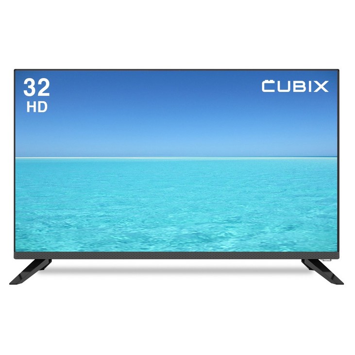 큐빅스 32인치 HD TV 81cm LED TV 스탠드형 벽걸이 가능 자가 설치 방문 설치