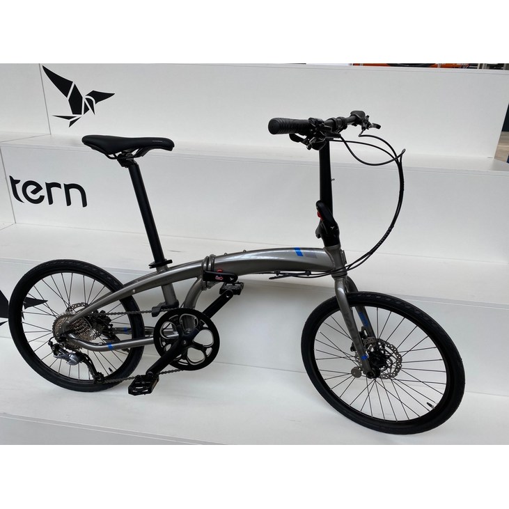 Tern 턴 버지 D9 실버 그레이 블루 접이식 자전거