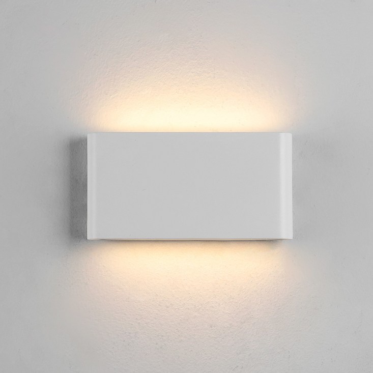 LED 모던투 2등 벽등 8W 실내 실외 방수 사각 벽부등 인테리어 조명