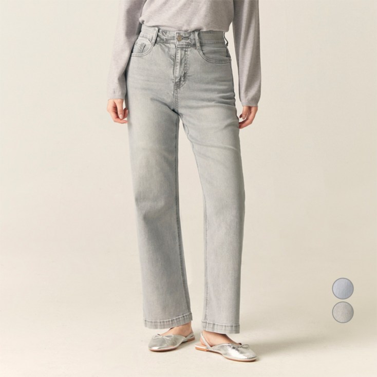 로엠 여성용 Fit me 스트레이트 데님 팬츠