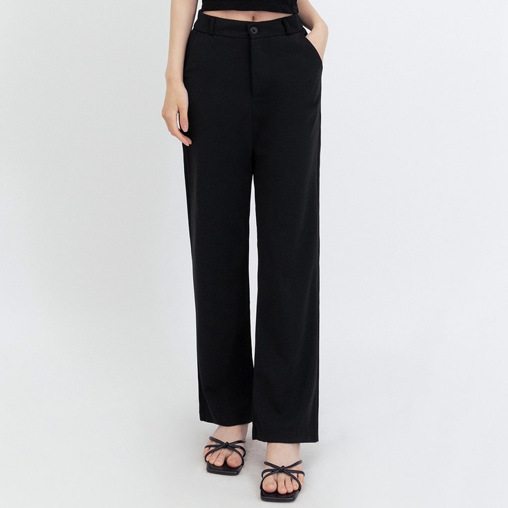 엘쏘 여성용 빅사이즈 뒷밴딩 와이드 슬랙스