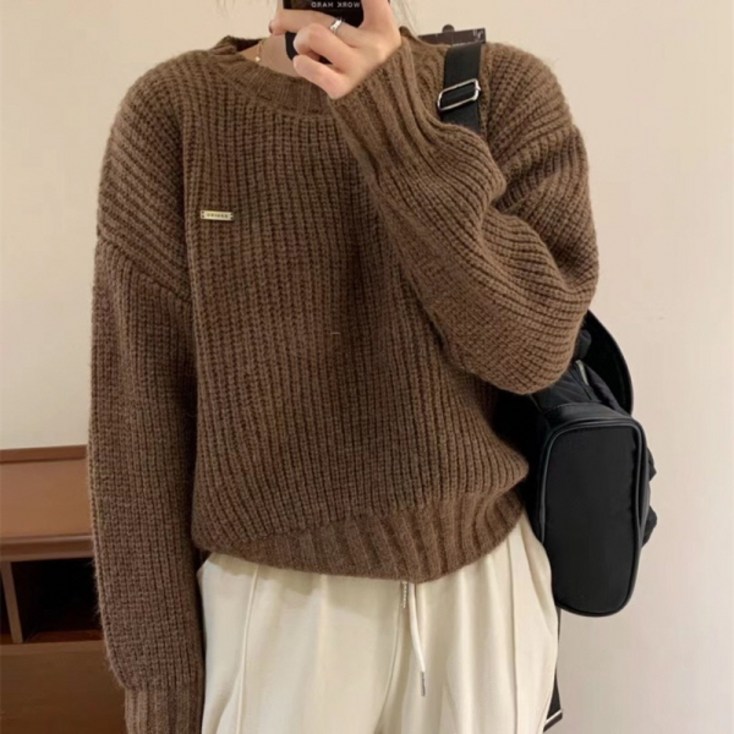 피어니스트 여성용 도톰 컬러 니트