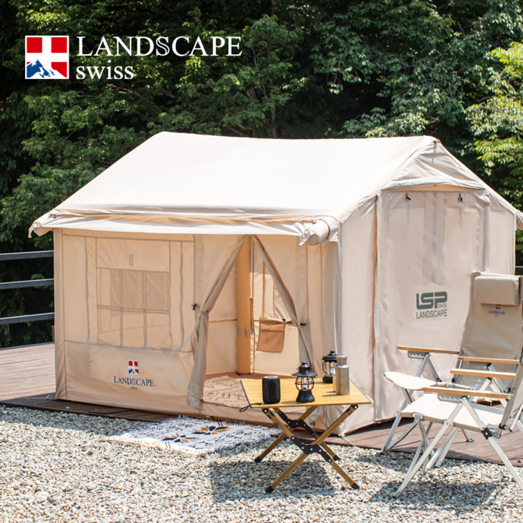 랜드스케이프 스위스 에어텐트 옥스포드 자동텐트 타프포함 스마트 전동펌프