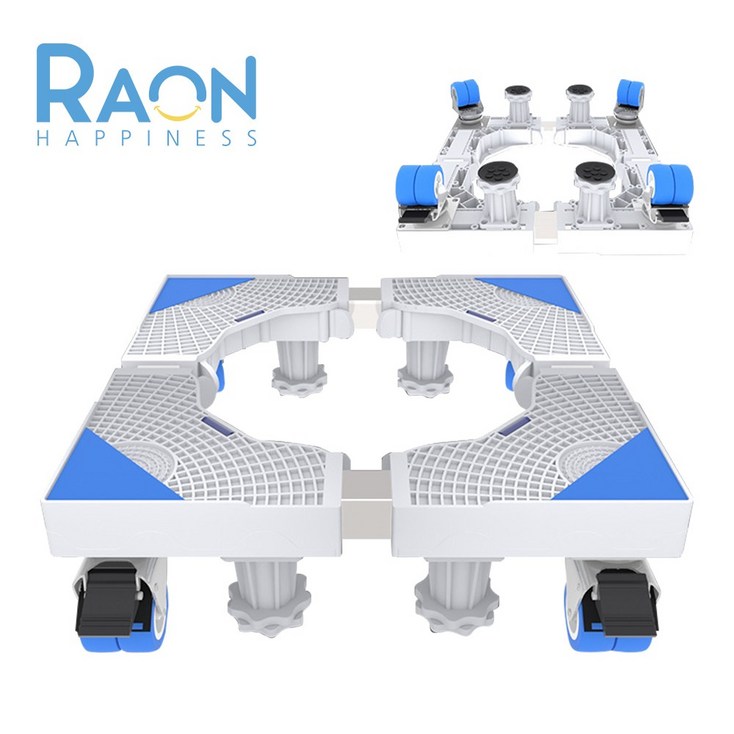 Raon 세탁기 받침대 + 바퀴, 1, 싱글 강화 프레임 화이트 + 바퀴 RJS-R02