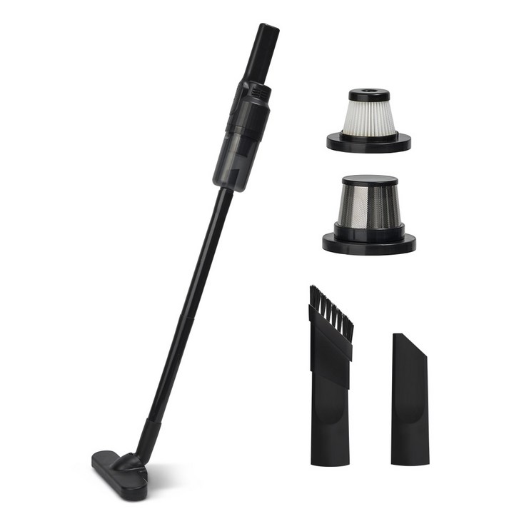 최신형 차이슨 무선 청소기 다용도 미니 흡입력 좋은 진공청소기  다양한 구성품, 블랙