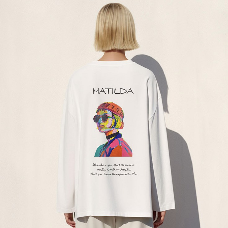 OHP X GASUJENG 작품을 입는다 남녀공용 베이직 긴팔티셔츠