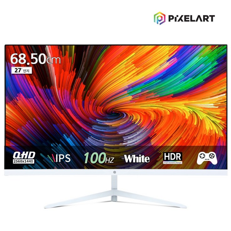 픽셀아트 PIXELART PAQ2710W 화이트 100Hz QHD IPS 27형 모니터 무결점