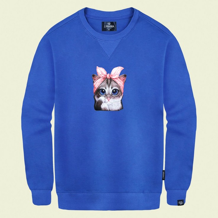 클로니아 리본 고양이 맨투맨 티셔츠 TL-403 20230507