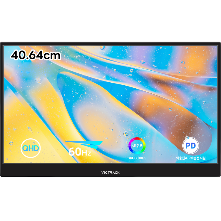 빅트랙 40.64cm QHD IPS 휴대용 모니터, 40.64cm, 160PM01