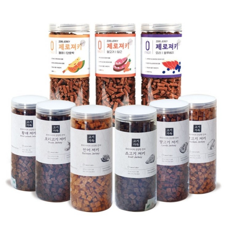 제로랩스 고기가득 져키 11 2kg 대용량 노즈워크 칭찬 훈련용 강아지간식소세지5p, 1000g