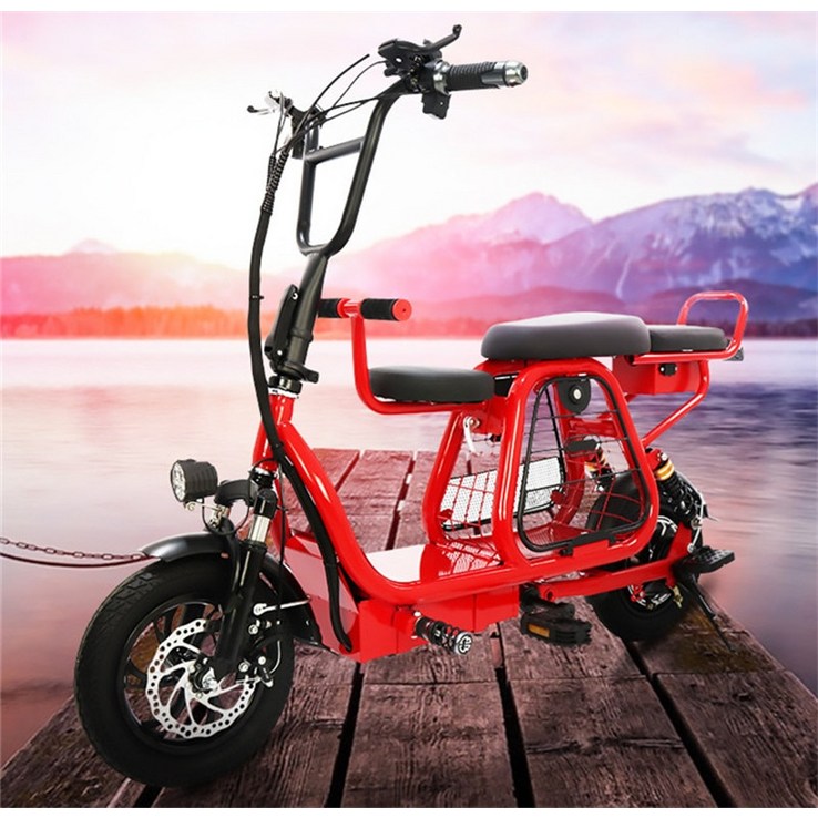 emtb 로드 전기 산악 자전거 가성비 애완 동물 바구니와 함께 12 인치 접이식 전자 이동식 배터리 좌석 로드 3륜 삼륜