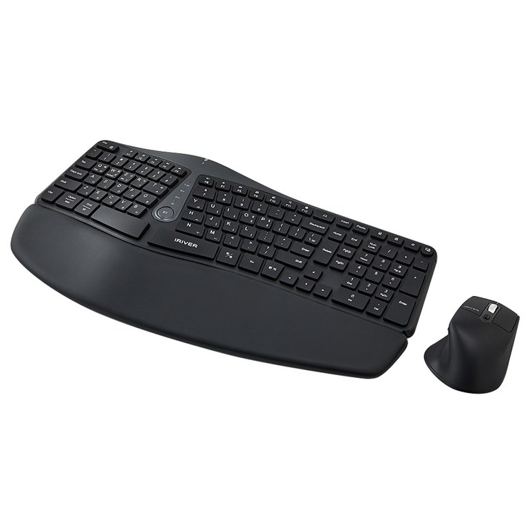 아이리버 충전식 멀티페어링 블루투스 무선키보드 마우스 세트, Wrist Ergonomics, 블랙, 인체공학 아이리버 충전식 멀티페어링 블루투스 무선키보드 마우스 세트, Wrist Ergonomics, 블랙, 인체공학