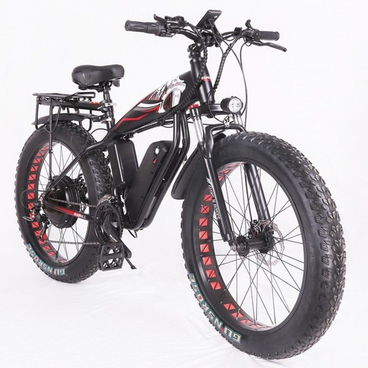 2000w 48v 전기 자전거 26 인치 4.0 두꺼운 타이어 전기 설상차 17ah 배터리 휴대용 전기 산악 자전거