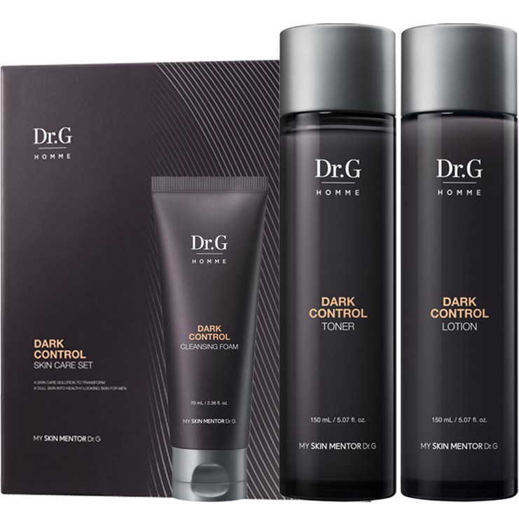 닥터지 옴므 다크 컨트롤 토너 150ml 로션 150ml 클렌징폼 70ml 세트