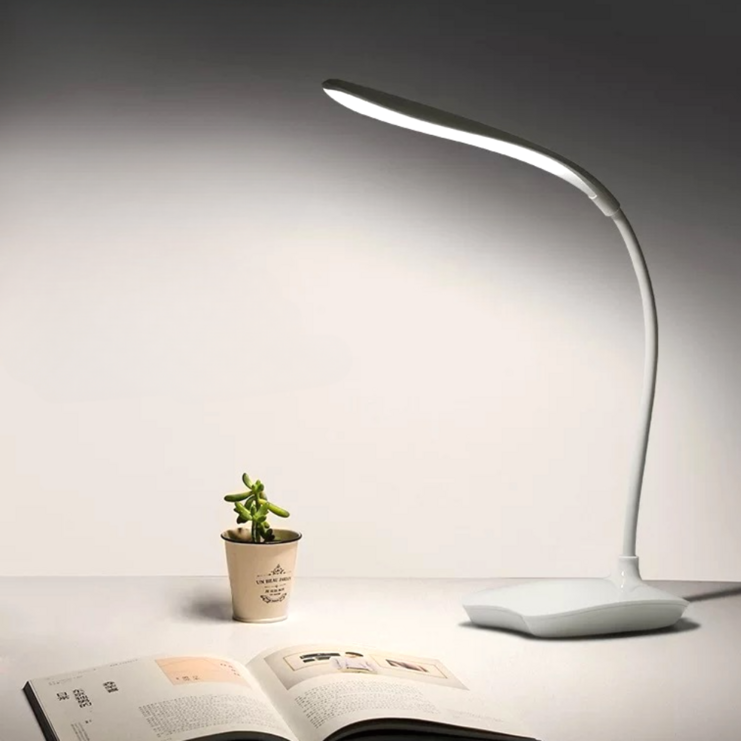 업투유 무선 LED 책상 스탠드 시력보호 각도조절 데스크 램프, 화이트