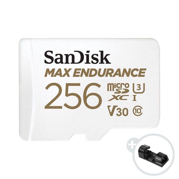 샌디스크 Max Endurance 블랙박스 마이크로 SD 카드 + 데이터 클립, 256GB 20230530