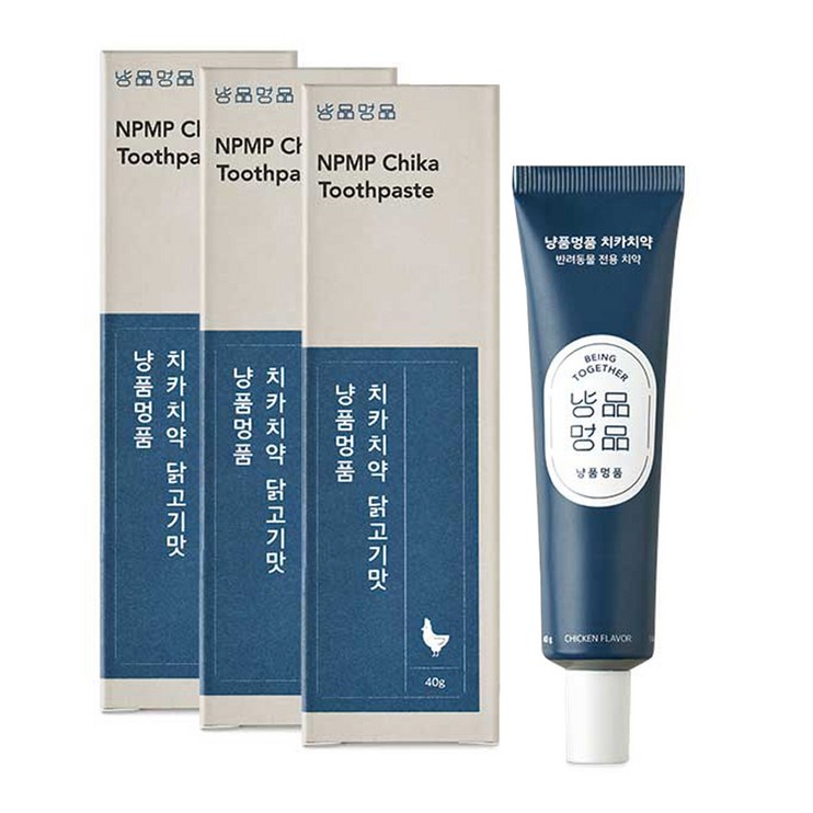 냥품멍품 치카치약 닭고기맛, 40g, 3개 냥품멍품 치카치약 닭고기맛, 40g, 3개