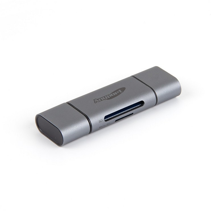 애니포트 메탈바디 2IN1 OTG  카드리더기 USB3.0 Type C