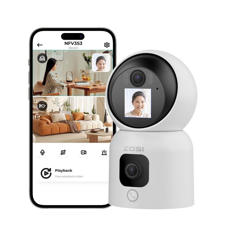 조시 ZOSI 600만화소 360도 wifi cctv 실내 스마트 무선 듀얼 F2.0렌즈 홈 감시카메라 양방향 영상통화 Zosi C528M, C528M, 1개