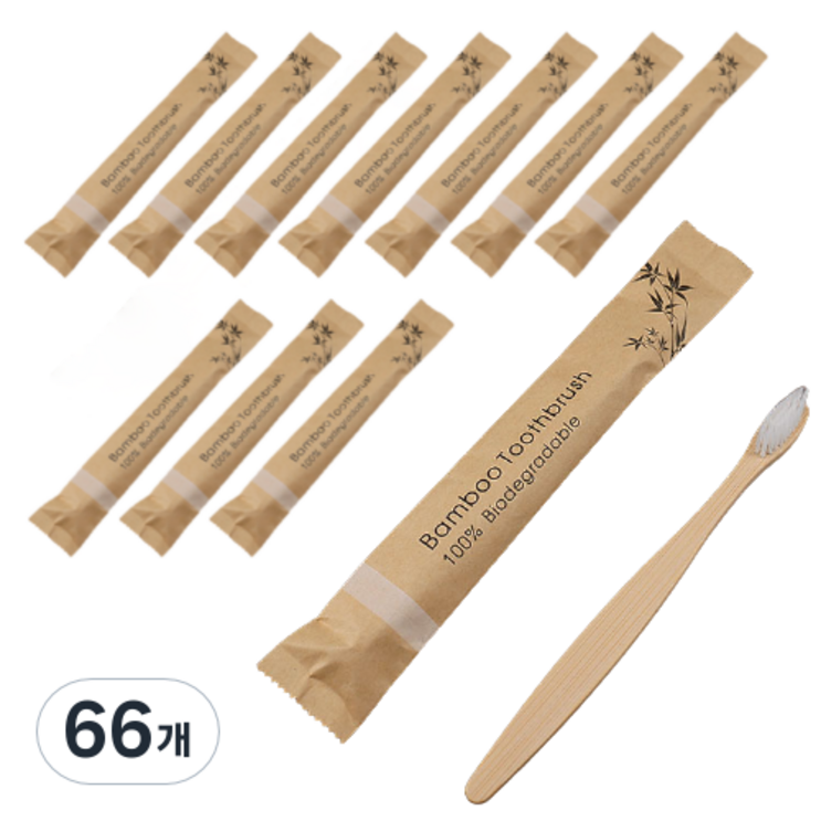 칼리오페  대나무 칫솔 화이트