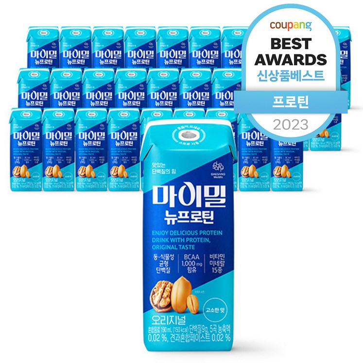 대상웰라이프 마이밀 뉴프로틴 오리지널, 190ml, 30개 대상웰라이프 마이밀 뉴프로틴 오리지널, 190ml, 30개