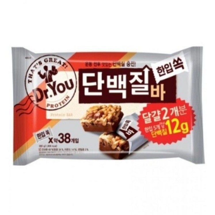 닥터유 단백질바 한입쏙 10g x 38개, 380g, 1개 닥터유 단백질바 한입쏙 10g x 38개, 380g, 1개