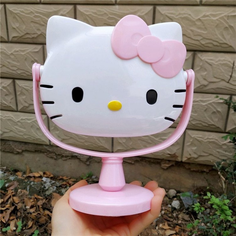 설렌당소품샵 키티  캐릭터 거울  탁상거울 스탠드형 거울