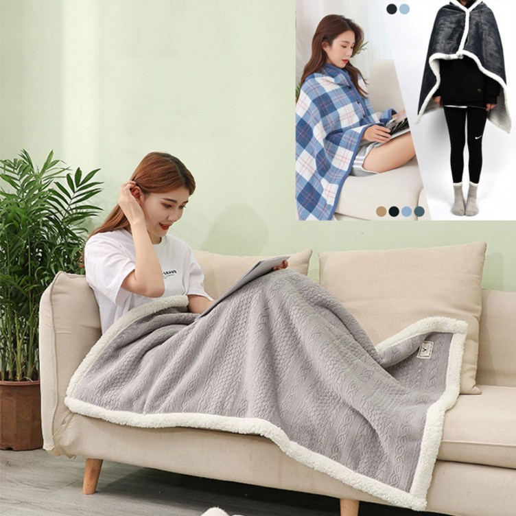 휴대용 두꺼운 겨울 사무실 학교 학생 캠핑 낚시 등산 블랭킷 이불 망토 담요