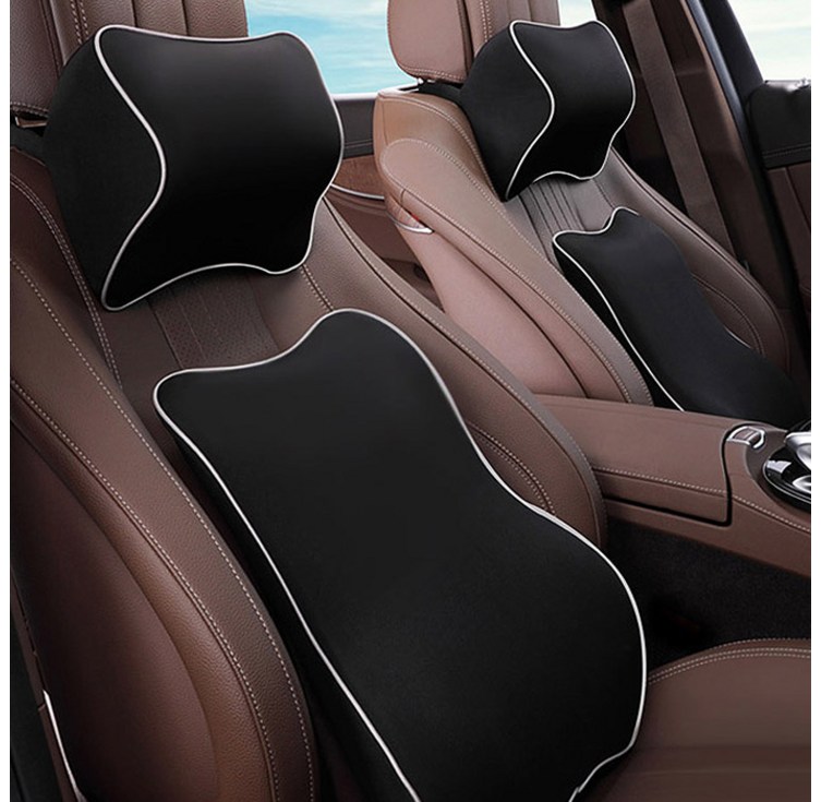 킨톤 차량용 메모리폼 베이직 목쿠션  허리쿠션 세트