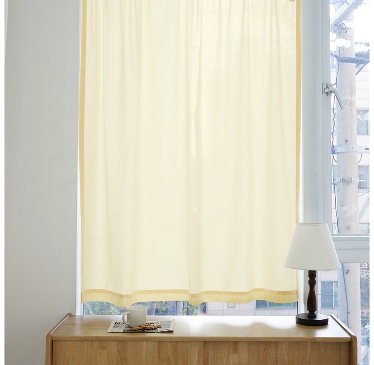 스코홈 국내 제조순면 30수 해피 패브릭 가리개 커튼