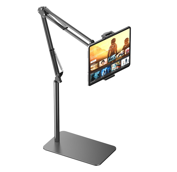 신지모루 탄소강 홀더 자바라 스탠드 휴대폰 태블릿 거치대 25cm, 블랙, 1개, S600100007