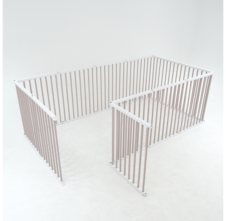 독톡 강아지 울타리 펜스 ABS 60cm 12p, 상하단화이트, 파이프코코아밀크