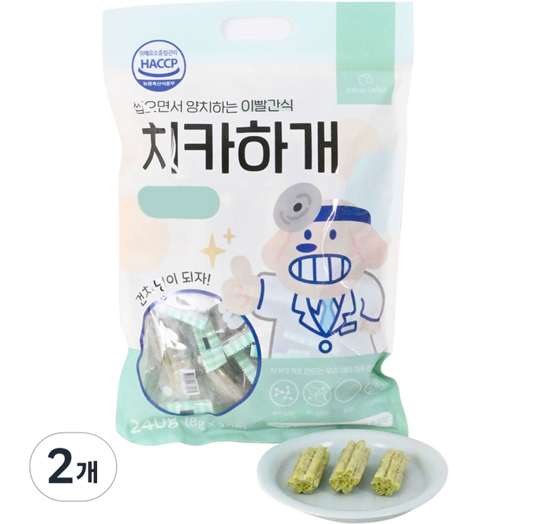 제로랩스 치카하개 강아지 덴탈껌, 관절건강, 240g, 2개 제로랩스 치카하개 강아지 덴탈껌, 관절건강, 240g, 2개