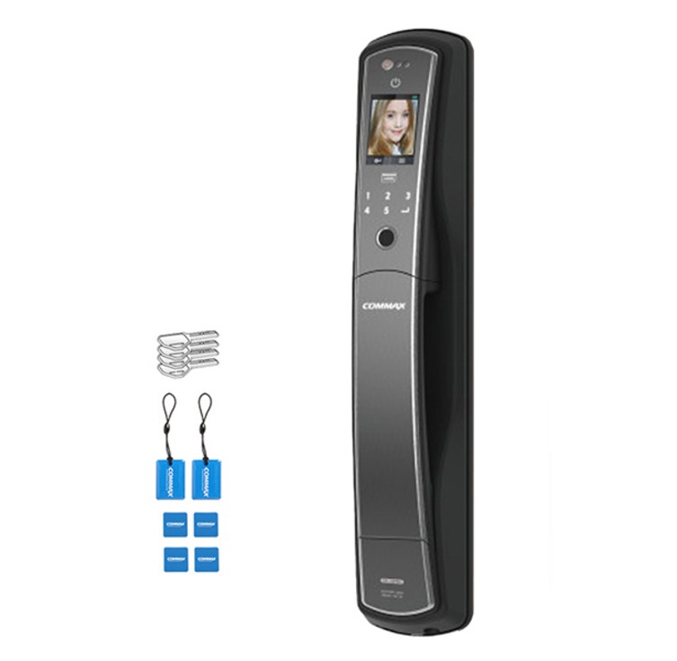 COMMAX 안면인식 지문 푸시풀 도어락 CDL88PBio
