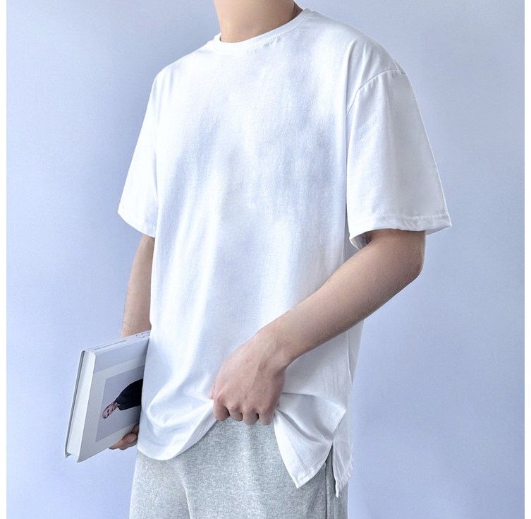 남녀공용 줄지않는 레이어드티 20수 옆트임 반팔티 남녀공용 줄지않는 레이어드티 20수 옆트임 반팔티