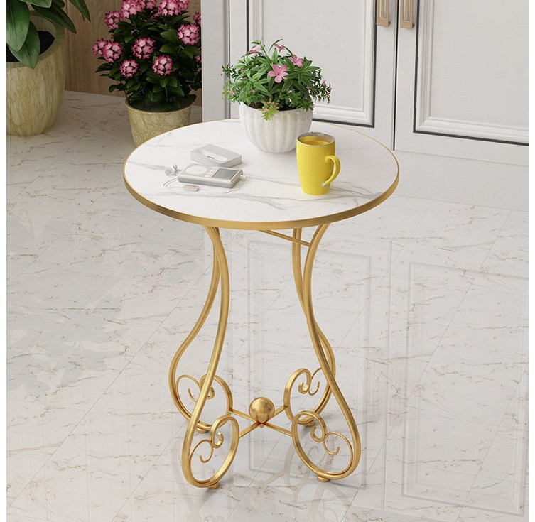 유럽식 패션 인테리어 원형 철제 테이블  부부 티테이블 카페 테이블 식탁 겸용