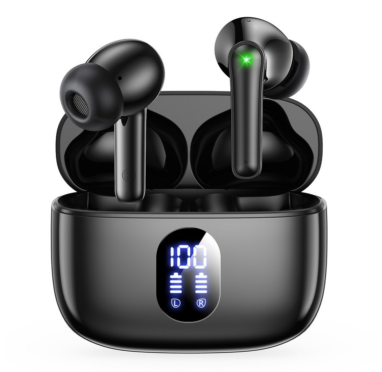 OMIIYA 무선 블루투스 이어폰 ENC 커널형 노이즈 캔슬링 HiFi 고음질 C타입 이어폰, 블랙, T18 OMIIYA 무선 블루투스 이어폰 ENC 커널형 노이즈 캔슬링 HiFi 고음질 C타입 이어폰, 블랙, T18