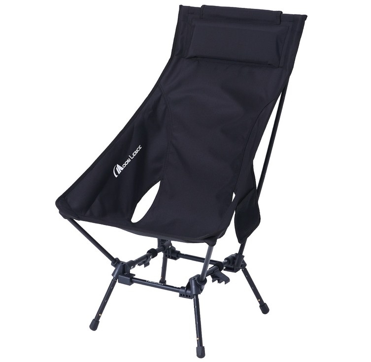 MOON LENCE 견고함 캠핑의자 경량 릴렉스 접이식 스퀘어 체어, 1개, 블랙 MOON LENCE 견고함 캠핑의자 경량 릴렉스 접이식 스퀘어 체어, 1개, 블랙